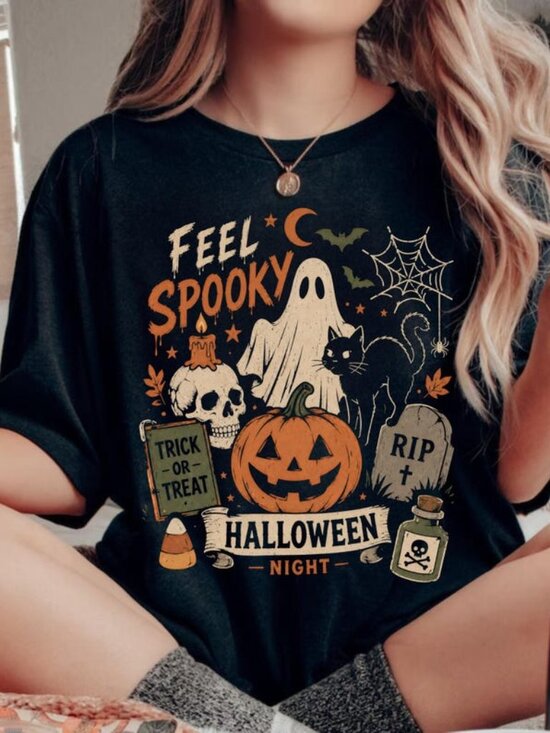 Tops - Halloween Icons shirt, Spooky Season Tee